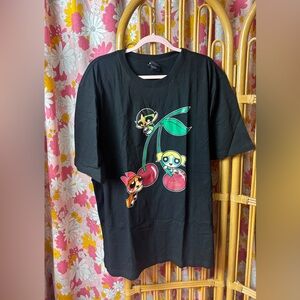The Powerpuff Girls Cherry Graphic Tee - Black Oversized